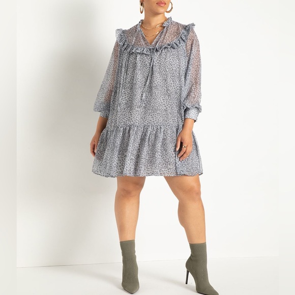 Eloquii Dresses & Skirts - Dot Ruffle dress